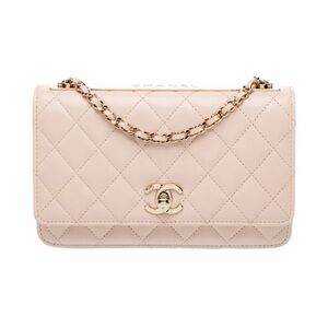 Chanel Beige Quilted Crossbody Bag